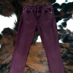 7 For All Mankind Jeans, Maroon